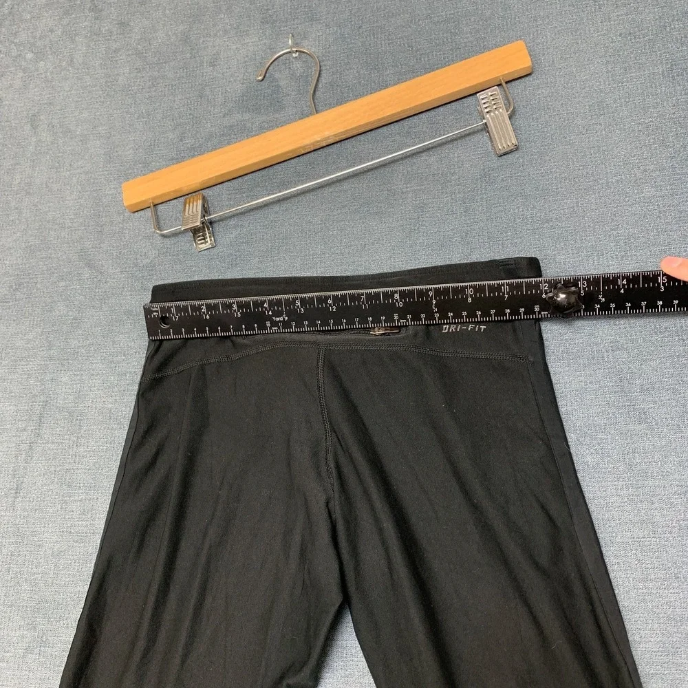 Nike Dri-FIT Capri Leggings Womens XS Black Running Yoga Gym Logo Activewear